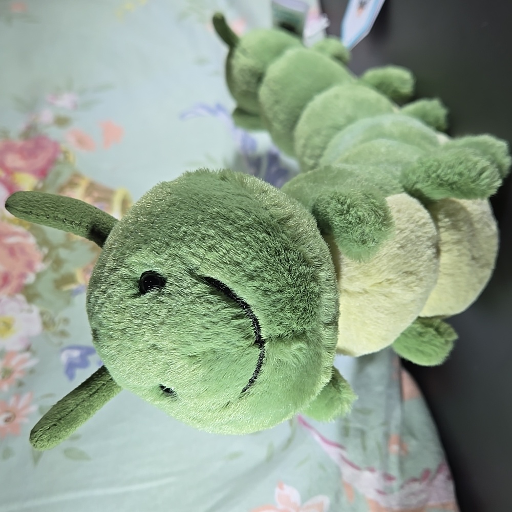 RETIRED Jellycat Cary's Caterpillar Plush w/ Blue Dust Bag